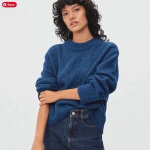 Everlane The Diamond Stitch Cloud Crewneck Sweater M